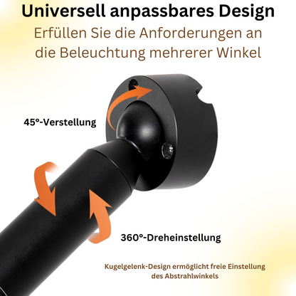 Skandinavische LED-Lichtleiste aus Stahl – 360° Rundumbeleuchtung für modernes Wohnen