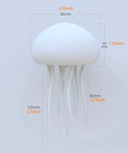 LED-Qualle Lampe – Einstellbare Entspannungsbeleuchtung, modernes Design, wiederaufladbar mit Touch-Steuerung