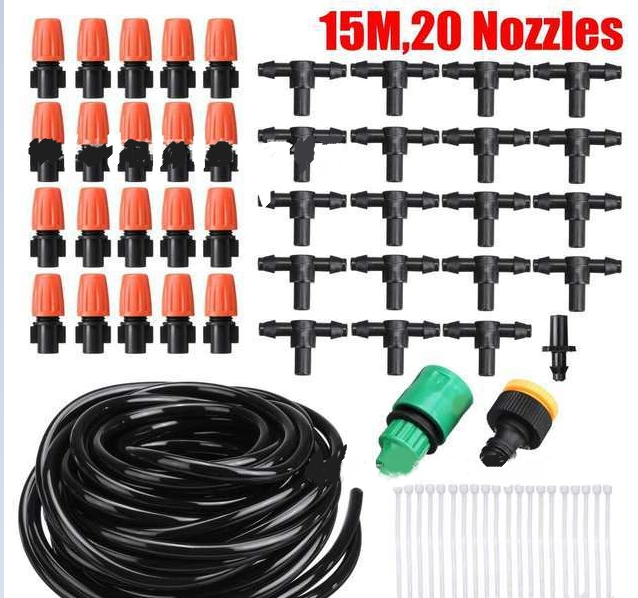 Automatisches Bewässerungssystem Set – Tropfbewässerung für Gartenpflanzen