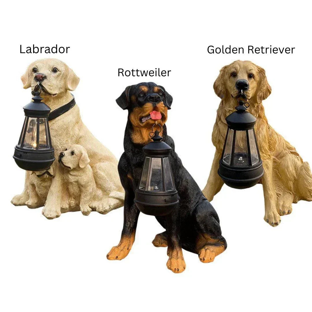 Solar LED Hund Garten Skulptur