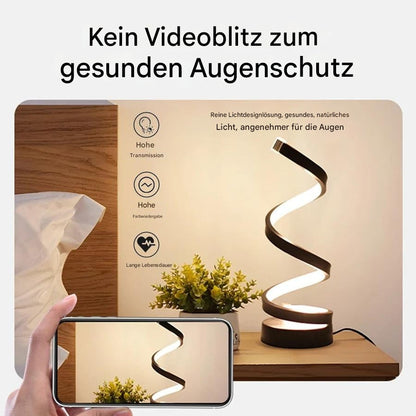 Garduru dimmbares Spiral Nachttischlampe