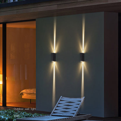 Außen schwarze Aluminium Wandlampe LED Auf Ab