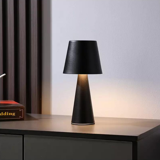 Royelux dimmbare kabellose Tischlampe - wiederaufladbare LED mit eleganter Metalloberfläche