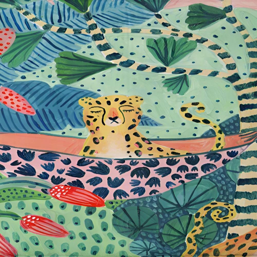 Tropische Gepard Duschvorhang