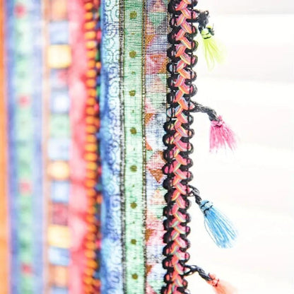 Bunte Quastenvorhang Lichtfilternde Gardinen