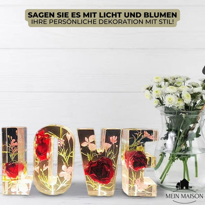 50% RABATT | FloraLetter™ - Blumenlampenbuchstaben aus Harz