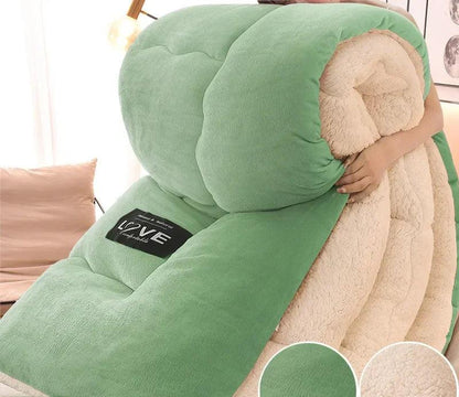 Premium Winterdecke mit Doppelschicht Flanell-Fleece