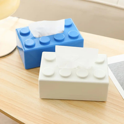 Verspielter Tissuehalter für Bauklötze