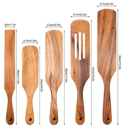 Pascale - Teak Wood Spurtle Set