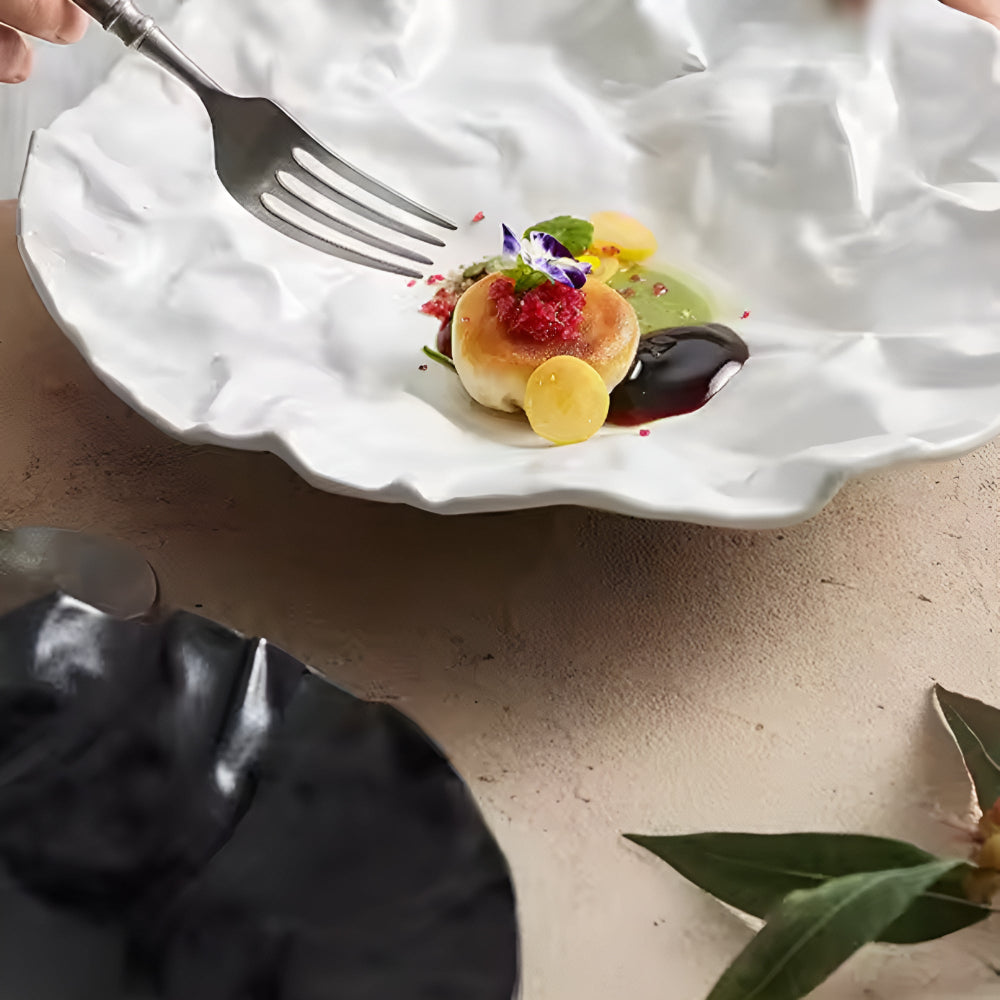 Artisan zerknitterte Papierkeramikplatte