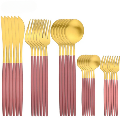 LuxeCut – Stilvolles Edelstahl Besteckset mit zeitlosem Design, 30 Teile