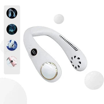 Tragbarer wiederaufladbarer Nackenventilator – Einstellbare und freihändige Kühlungslösung