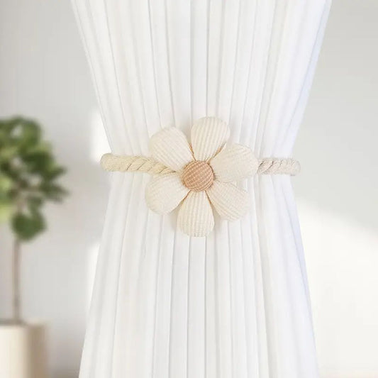 Zarte Blumen Magnetische Vorhanghalterungen | 2 Stück Set