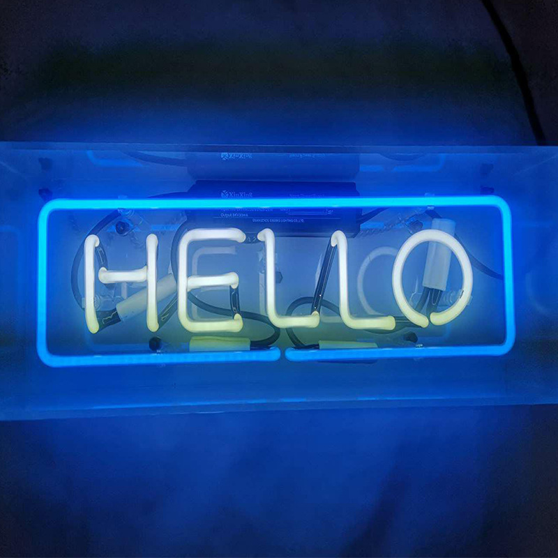 Neon Schild Acrylglas – LED Lichtbox für Wohnzimmer & Schlafzimmer, dekorative Tischlampe