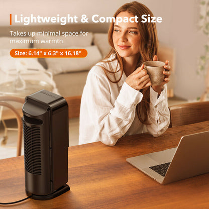 LuxRoyale Heizlüfter Innen tragbarer Bürolüfter einstellbares Thermostat 1500W