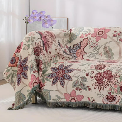Blossom Weave Flora Quaste Decke