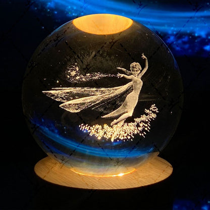 Leuchtende Mond Kristallkugel