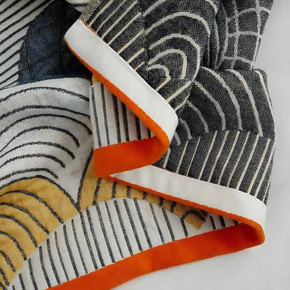 Shell Print Jacquard Baumwoll-Badehandtuch