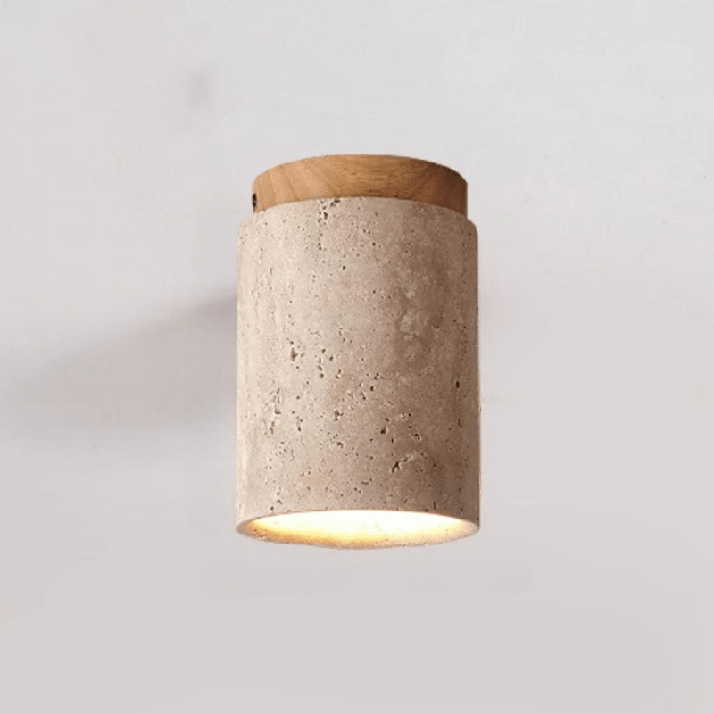 Licht von Travertin - Elegante Deckenlampe für Treppenhaus