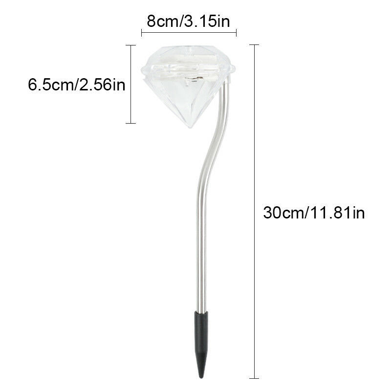 Solar Gartenleuchte in Diamantform – LED Lampen für den Außenbereich zur Dekoration und Beleuchtung