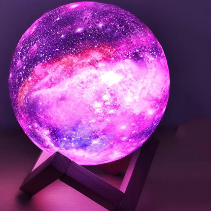 3D Farbige Mondlampe