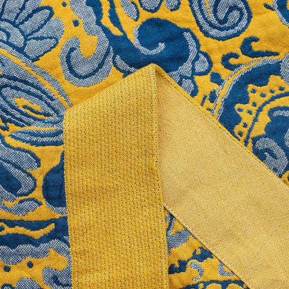 Azure Golden Retro Baumwolldecke