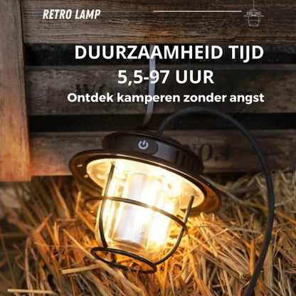 Wiederaufladbare LED Campinglampe mit Haken zum Aufhängen