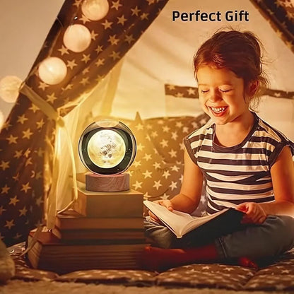 Beruhigende kosmische Lichter: Die Galaxie, Saturn und der Mond