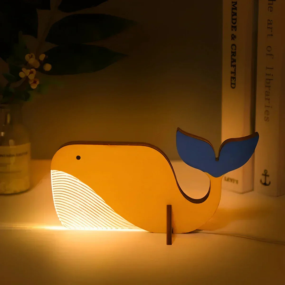 Holztier-Themen LED Tischlampe
