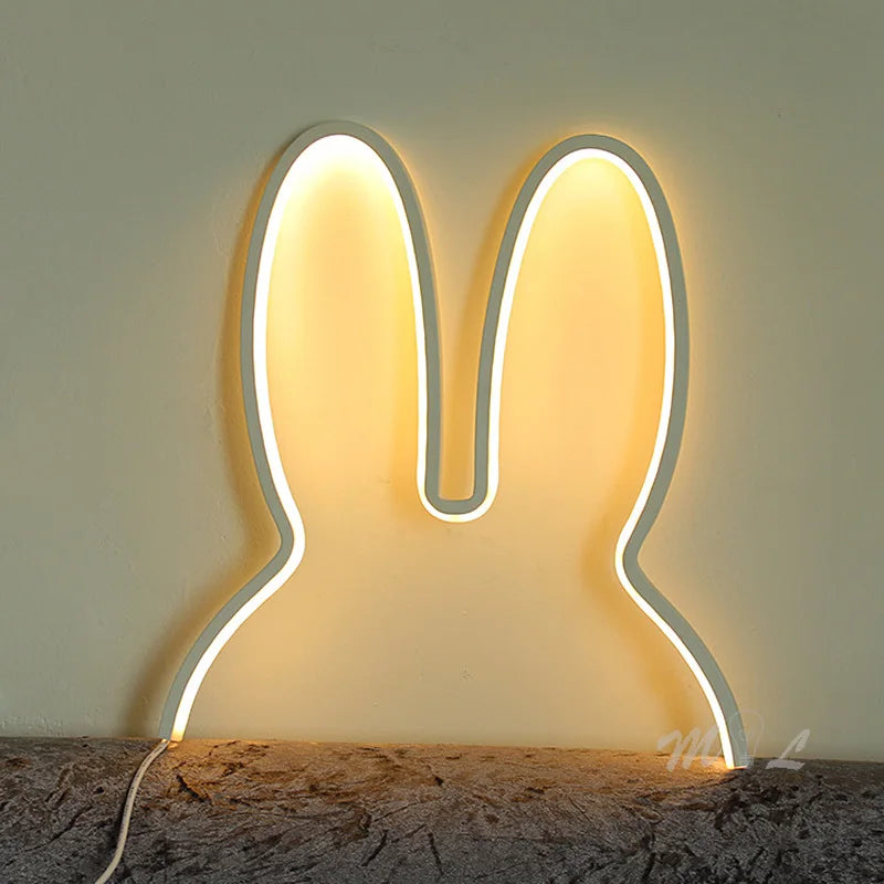 USB-wiederaufladbare Bunny LED-Nachtlicht mit Farbwechselmodus