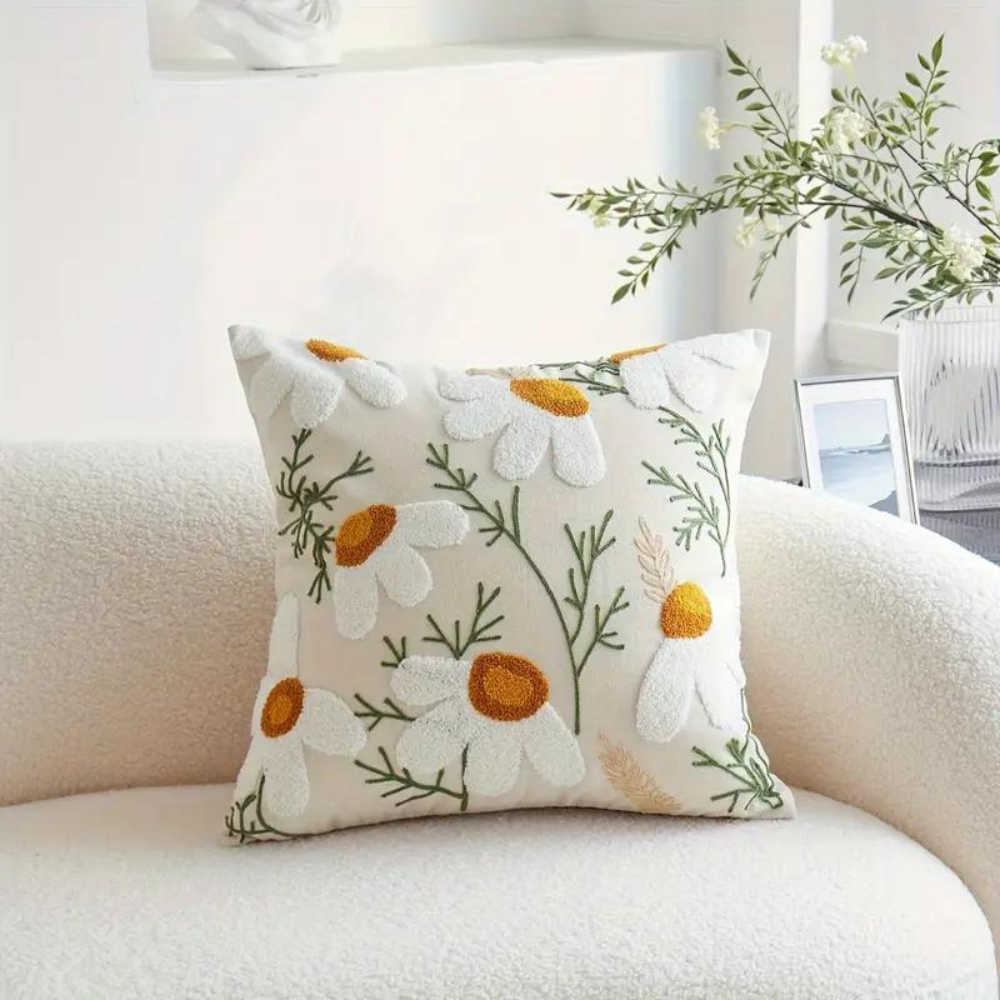 Garduru Kissenbezug mit Botanischem Blumenmuster