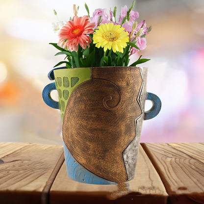 Bunter Gesichts-Blumentopf – Kreative Deko für Zuhause und Garten