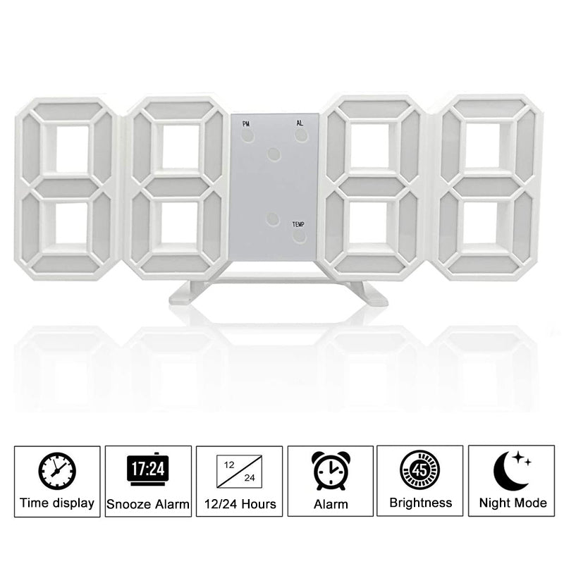 Smart 3D Digitale Uhr – Modernes Design für deinen Nachttisch