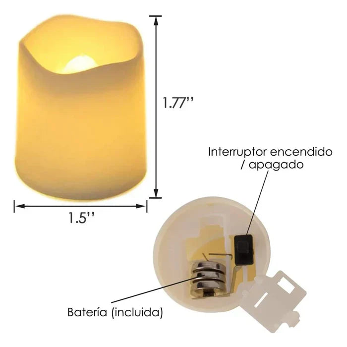 Set von 24 LED Flammenlosen Kerzen - GlowFlicker