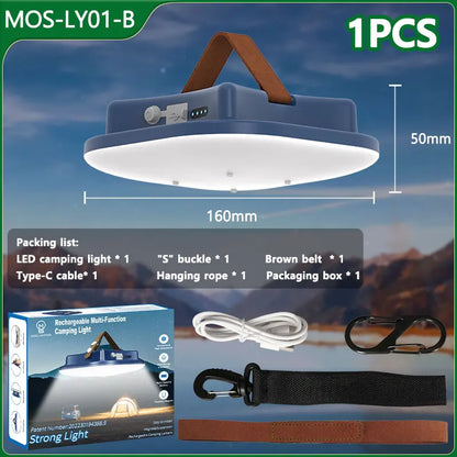 80W LED Solar-Aufladbare Campinglampe mit Magnet und Zoomfunktion