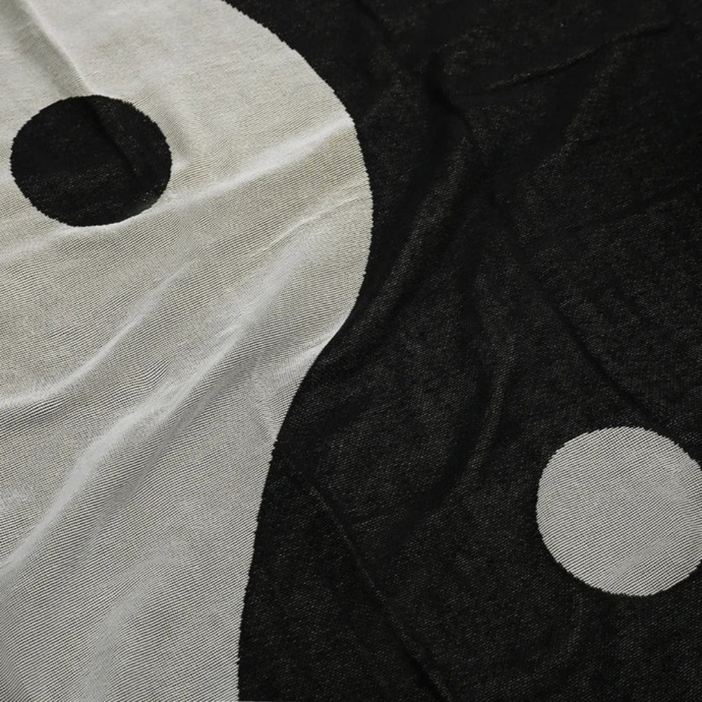 Künstlerischer Yin Yang Wandteppich Wurfdecke