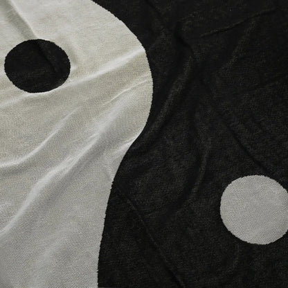 Künstlerischer Yin Yang Wandteppich Wurfdecke