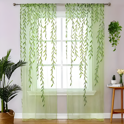 Willow Leaf Streifen Fenstervorhänger