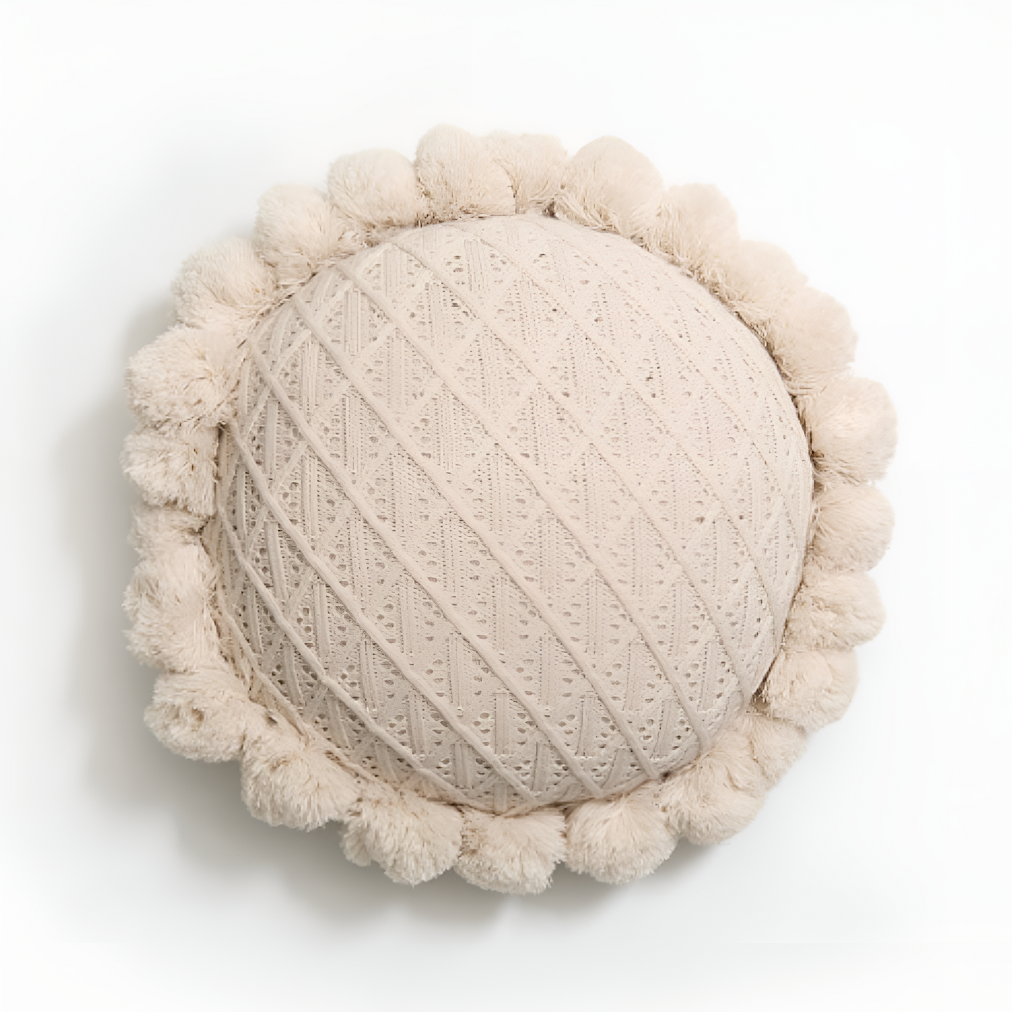 Chic Sonnenblume Pom-Pom Kissen