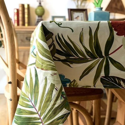 Monstera-Blätter Baumwoll-Tischdecke