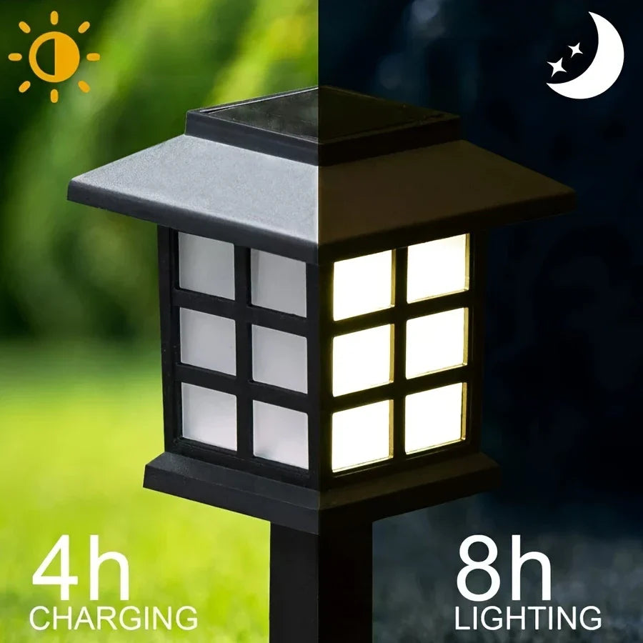 Solar Gartenleuchten im Laternenstil – Wasserdichte LED Wegbeleuchtung für Außenbereiche