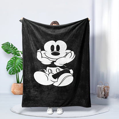 Weiches Fleece-Decke mit Mickey-Mouse-Design - Perfekt für die Heimdekoration und die ganzjährige Nutzung