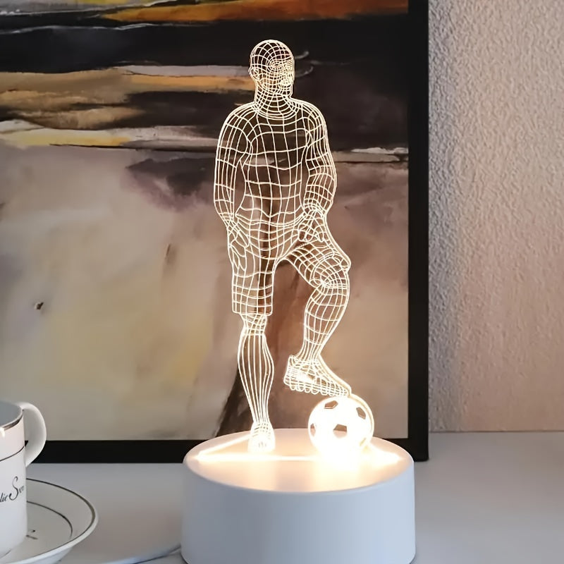 Fußballer 3D-Lampe – Für eine sportliche Atmosphäre