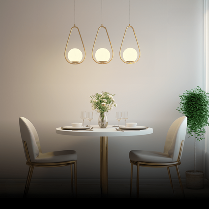 LED-Pendelleuchte Warmweiß Goldfinish für Zuhause und Bürodeko