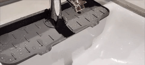 Luxora Silikon Wasserhahn Griff Tropfenfänger Tray - Flexibles Mat