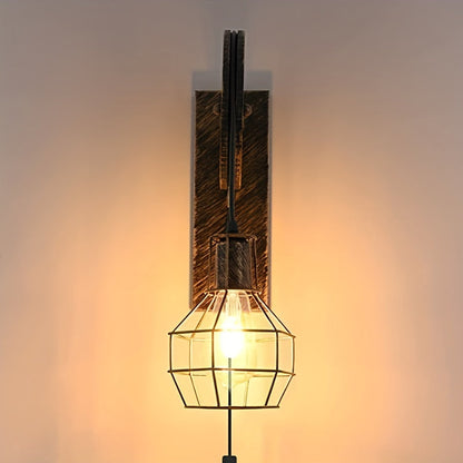 Garduru Vintage Wandleuchte | Industrielles Design | Wandlampe für Wohnzimmer & Büro | Verkabelt oder mit Stecker