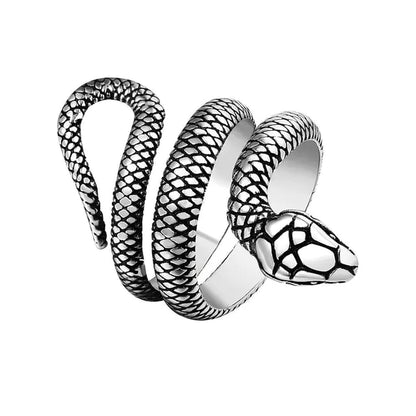 Retro Norse Mythologie Ring – Ouroboros Design – Punk Stil aus Edelstahl