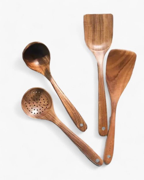 Tierra – Luxus Teak Holz Küchenset für nachhaltiges & elegantes Kochen