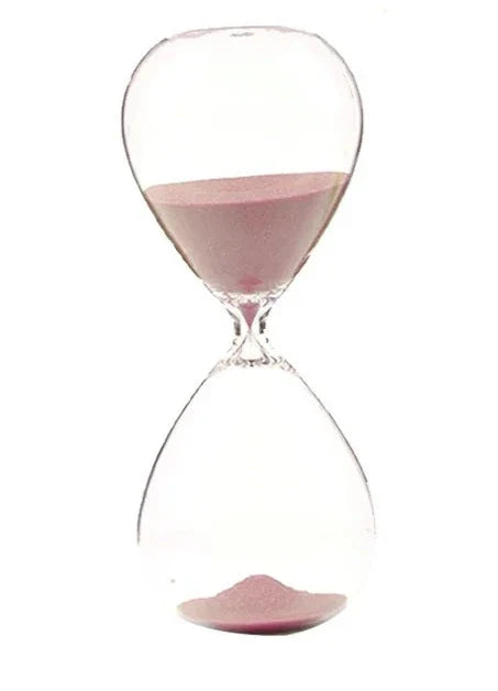 Kreative transparente Sanduhr aus Glas