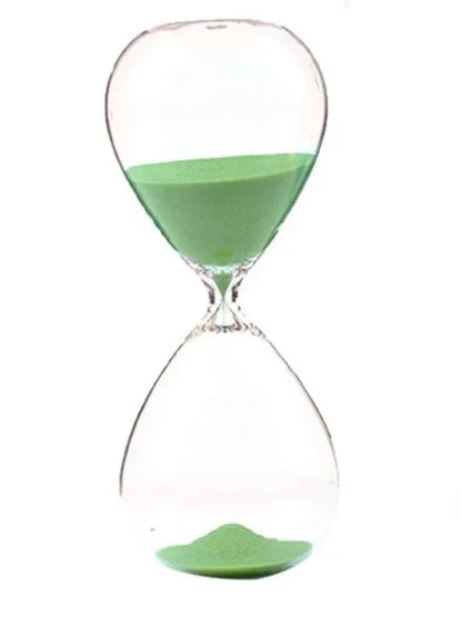 Kreative transparente Sanduhr aus Glas